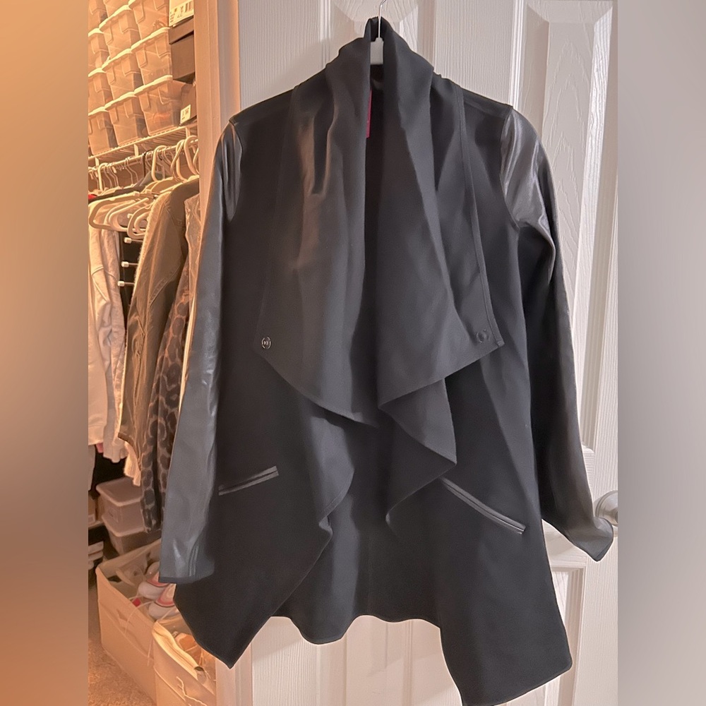 Spanx jacket with faux leather accents. Size S